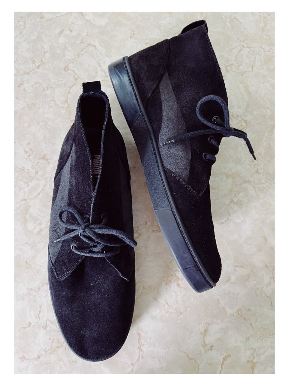 Puma Sz 11 Hussein Chalayan Urban Motus Black Suede Chukka Sneakers